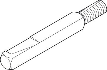 Adaptér čtyřhranu, adaptér čtyřhranu 9 mm, M8, Bks, pro požárně odolné dveře