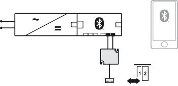 Adaptér, Häfele Connect Mesh, pro elektricky ovládané kování