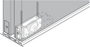 Adaptér pro podlahové vedení, 90 x 40 mm (D x V)