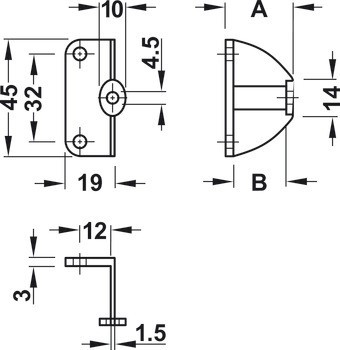 Adaptér, pro posuvně skládací dveře