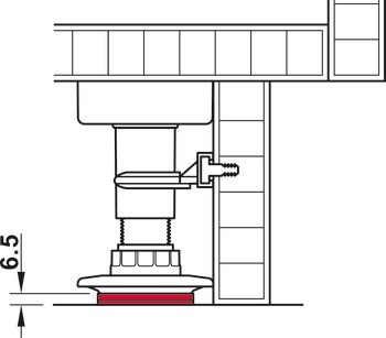 Akustická izolace, Pro soklový systém Häfele Axilo® 78