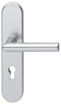 Bezpečnostní dveřní kliky, Hliník, Hoppe, Amsterdam 86G/3332ZA/3310/1400 třída odolnosti 1 (třída bezpečnosti 2), s krytem vložky