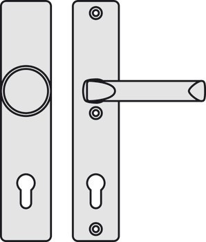Bezpečnostní dveřní kliky, Hliník, Hoppe, London 78G/2222A/2440/113 třída odolnosti 0 (třída bezpečnosti 1)