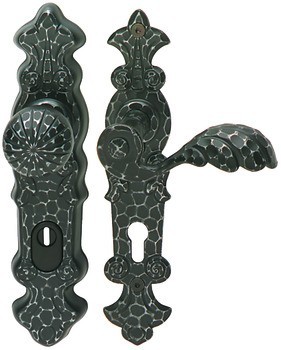 Bezpečnostní dveřní kliky, Tepané železo, Scheitter, Si-K208/05/112, třída odolnosti 1, s krytem vložky