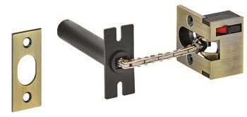 Bezpečnostní dveřní řetízek, Pro dveře otevírané dovnitř vyrobené ze dřeva