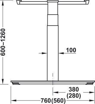 Boční díl T, Häfele Officys TE651 Pro
