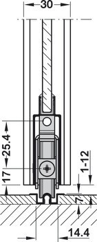 Boční kryt, pro vodicí kolejnice, k přišroubování