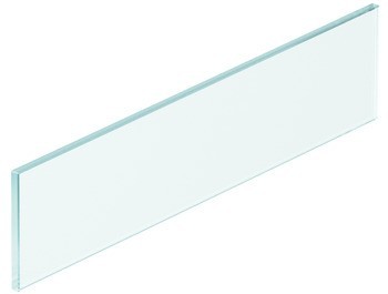 Boční vkládaný prvek ze skla, Blum Merivobox, systémová výška E s Boxcover