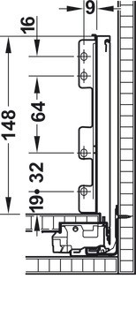 Bočnice zásuvky, Blum Legrabox pure, systémová výška C