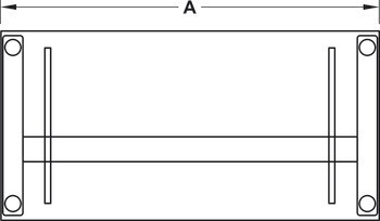 Bočnice zásuvky, rovné, Häfele Officys Te651 Pro
