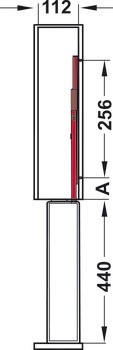 Čelní výsuv s věšáky na ručníky, Kesseböhmer No. 15, pro spodní skříňky, plnovýsuv s mechanismem tlumeného dotahu