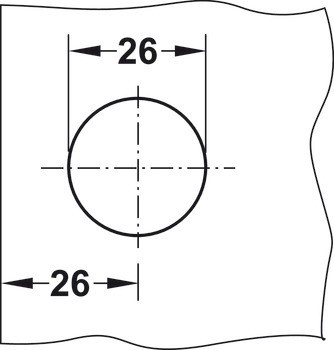 Čepový zámek pro skleněné dveře, Häfele Symo EC, k přišroubování
