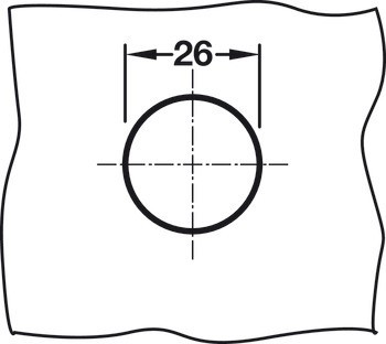 Čepový zámek pro skleněné dveře, se zadní podložkou k přišroubování