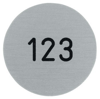 Číselný štítek, kulatý, bez otvoru, Service+