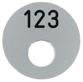 Číselný štítek, kulatý, s otvorem, Service+