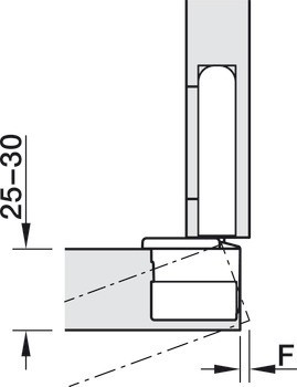 Concealed Hinge, Salice Conecta, 94°, for wooden doors, for concealed mounting