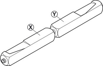 Čtyřhran, 9 mm, dělené, pro únikové dveře v souladu s EN 179/EN 1125