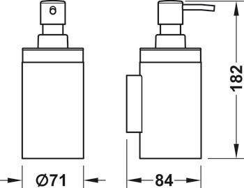 Dávkovač na mýdlo s držákem, Systém Hewi 900