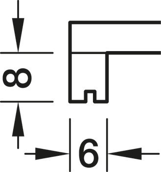 Dekorativní dozický klíč, využitelná délka stopky 45 mm