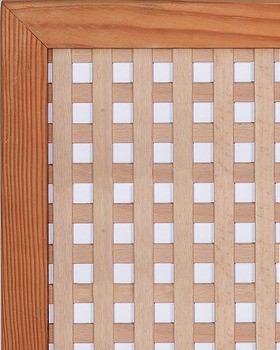 Dekorativní mřížky, dřevo, směr ubíhání lamel 90°