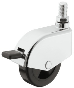 Designové nábytkové kolečko, Nosnost 50 kg, řiditelné, s brzdou