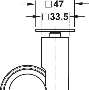 Designové nábytkové kolečko, Nosnost 50 kg, volnoběžné