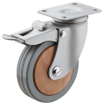 Designové nábytkové kolečko, Nosnost 55-70 kg, řiditelné s brzdou