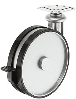 Designové nábytkové kolečko, Nosnost 80 kg, s brzdou