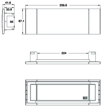 Designový montážní rám, Pro modulární zásuvkový díl, tloušťka stolové desky od 10 mm