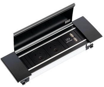 Designový montážní rám, Pro modulární zásuvkový díl, tloušťka stolové desky od 10 mm