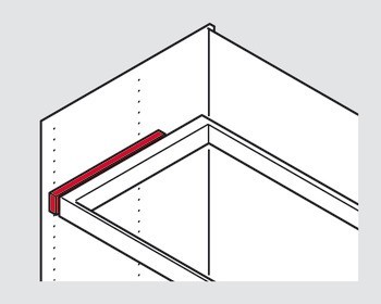 Distanční lišta, Pro výsuvný rám Häfele Dresscode a výsuvný držák na kalhoty
