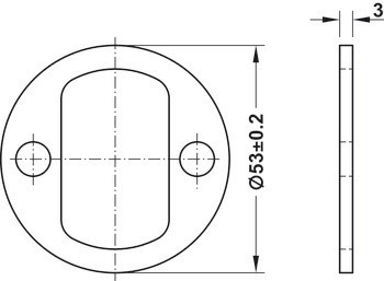 Distanční podložka, pro dveřní terminál Dialock DT 400