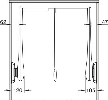 Distanční podložka, Pro sklopnou tyč Only