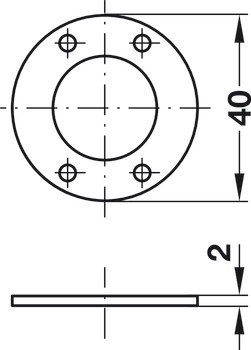 Distanční podložka, pro vložku zápustného zámku s pinovými stavítky, ocel