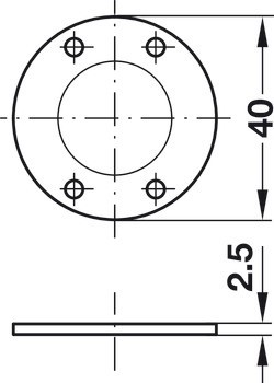 Distanční podložka, pro vložku zápustného zámku s pinovými stavítky, plast