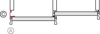 Distanční profil, Häfele Slido F-Handle26 C, hliník, pro posuvné dveře