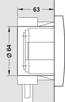 Doplňková nástěnná čtečka, na opačné straně WT 100, Dialock, Tag-it™ ISO