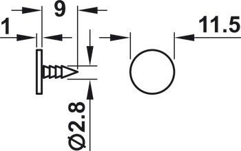 Doplňkový magnet, Pro magnetickou záskočku dveří, pro Metalla 510 Push