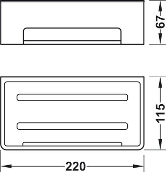 Drátěný koš, hranaté, systém Hewi 900