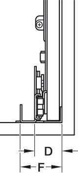 Dřevěné otočně posuvné dveře, Accuride 1321, sada