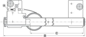 Dřevěné otočně posuvné dveře, Häfele Slido F-Line71 16A, sada