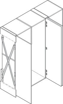Dřevěné otočně posuvné dveře, Hawa Concepta 25/30/40/50, sada