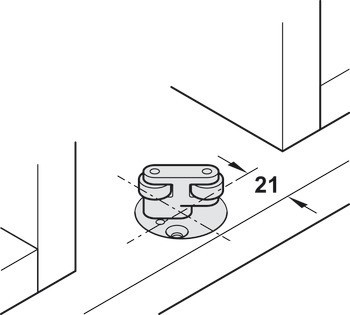 Dřevěné otočně posuvné dveře, Hawa Concepta 35 předmontovaná, sada