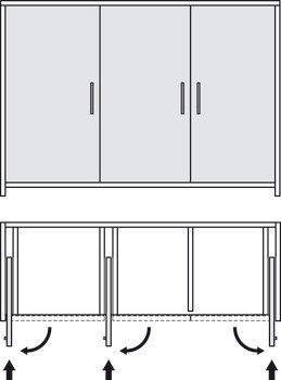 Dřevěné otočně posuvné dveře, Hawa Concepta 35 předmontovaná, sada
