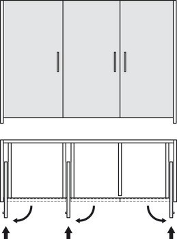 Dřevěné otočně posuvné dveře, Hawa Concepta 25/30/40/50, sada
