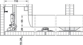 Dřevěné posuvně skládací dveře, Hawa Folding Concepta 25, sada, závěsy s mechanismem tlumeného zavírání