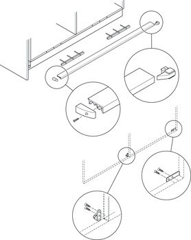 Dřevěné posuvně skládací dveře, Hawa Folding Concepta 25, sada, závěsy s mechanismem tlumeného zavírání