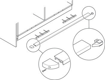 Dřevěné posuvně skládací dveře, Hawa Folding Concepta 25, sada, závěsy s mechanismem tlumeného zavírání