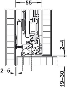 Dřevěné posuvně skládací dveře, Hawa Folding Concepta 25, sada, závěsy s mechanismem tlumeného zavírání