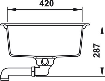 Dřez, Häfele Utensio SN51 Plus, s velkým dřezem